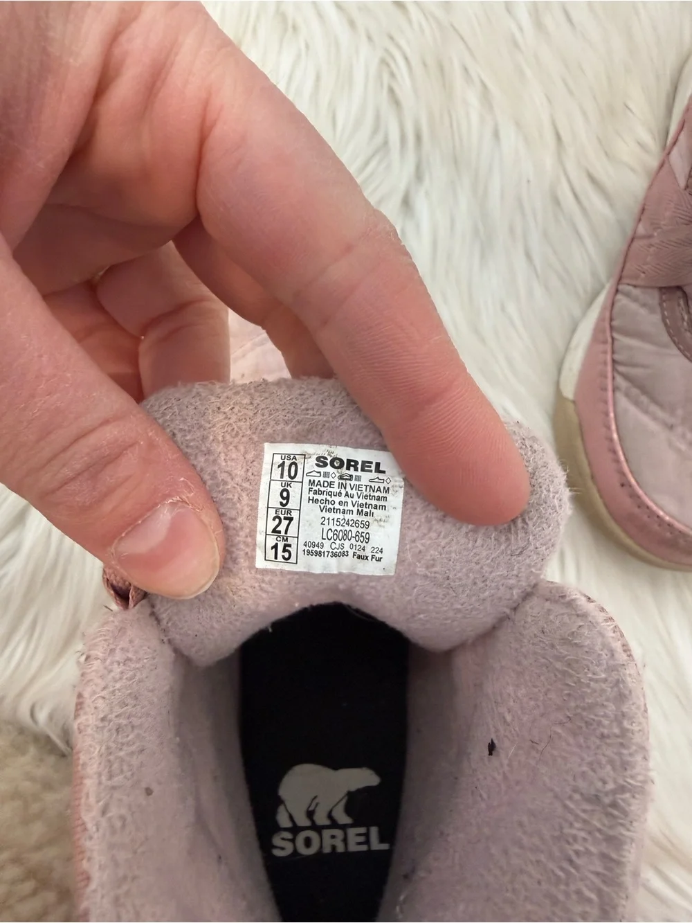 Sorel Baby Pink Kids Winter Boots - Size 10K